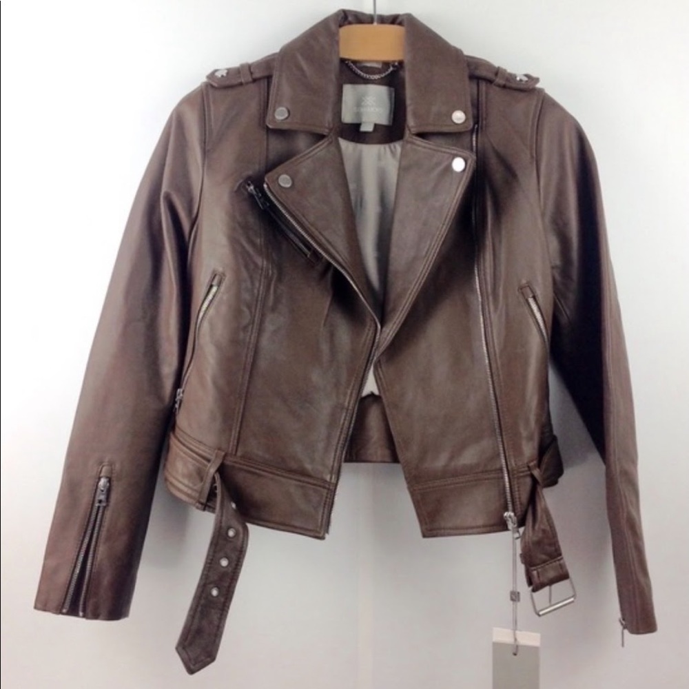 Soia & Kyo Genuine Leather Jacket - Dark brown, XS